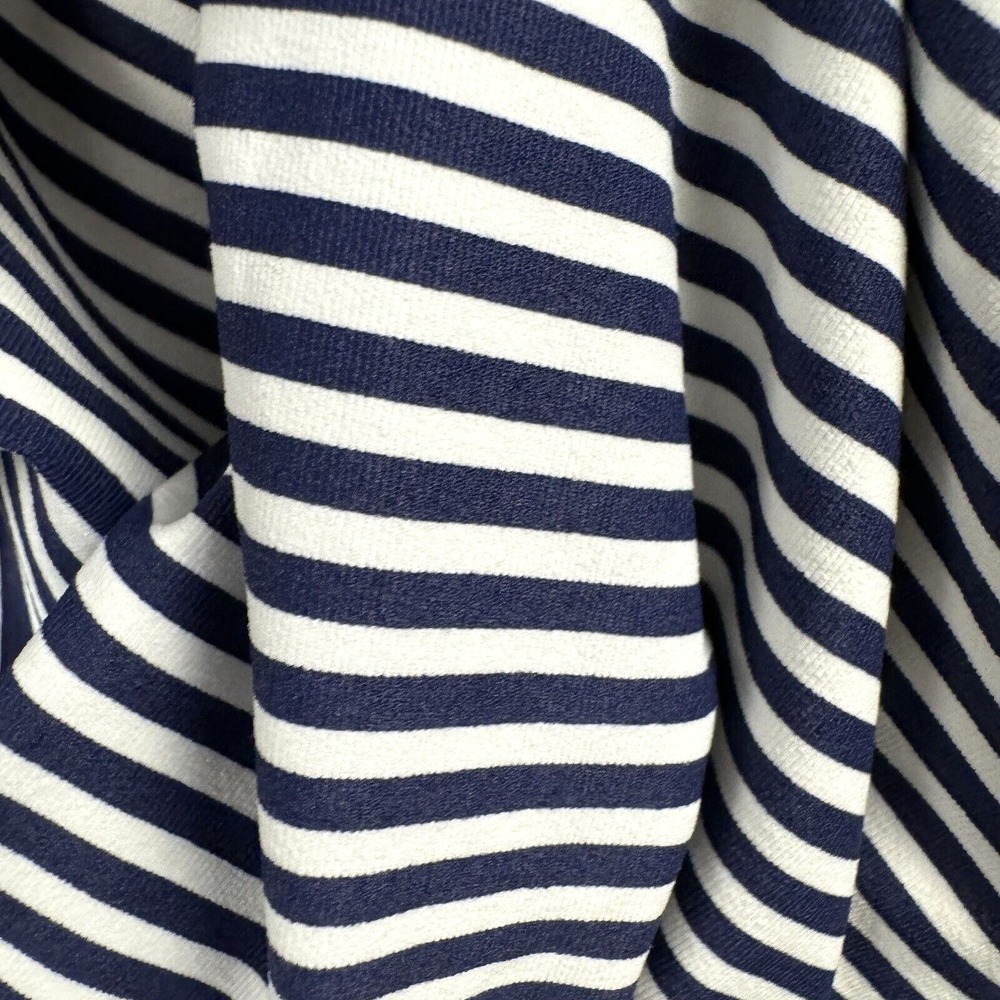 Nip Tuck Twist Front Swimsuit One Piece 8 Navy Blue White Stripes Multi Fit cup‎ - Picture 3 of 16